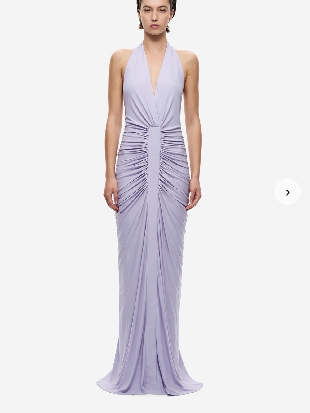BNWT Misha The Venus Gathered Cupro Dress - Lilac